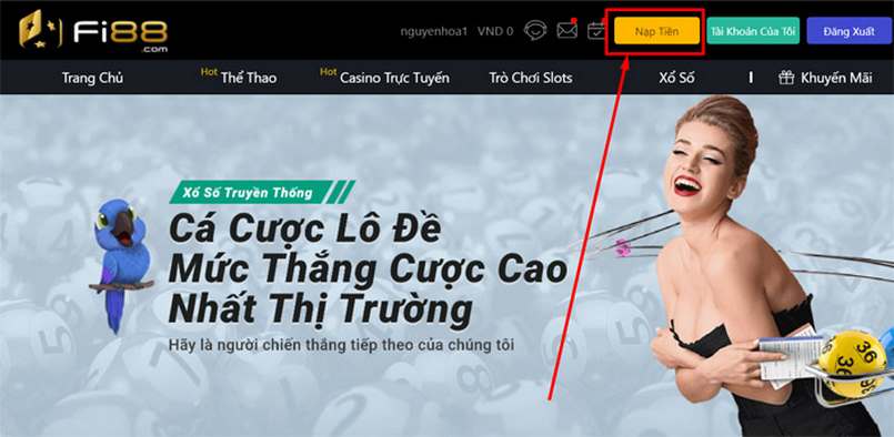 Nạp tiền Fi88 cực kỳ đơn giản không tốn kém thời gian Nạp tiền Fi88 cực kỳ đơn giản không tốn kém thời gian